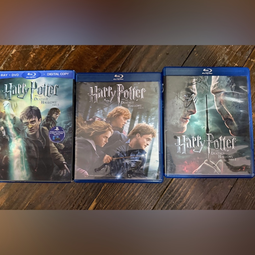 🪄 Harry Potter Blu-ray Bundle – Deathly Hallows Part 1 & 2 (x2 Versions) 🪄